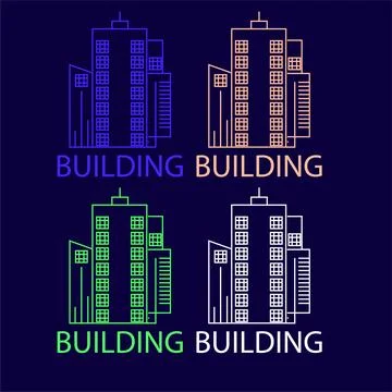 Minimalist Building logo template with modern unique concept Ilustração Stock