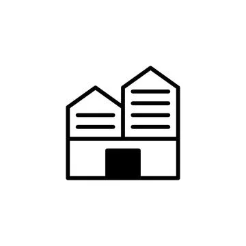 Minimalist building vector showcases simple architectural design with clean.. Ilustración de archivo