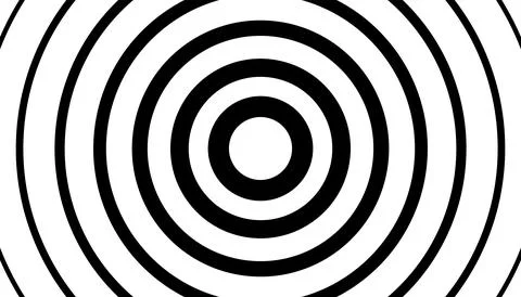Minimalist bullseye pattern of halftone concentric rings for focus and targ.. Stock Illustration
