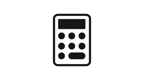 Minimalist calculator vector icon Stock Illustration