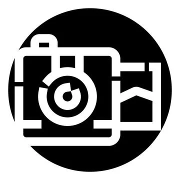 Minimalist camera icon capturing digital photography concept Stock Illustration