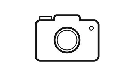 Minimalist camera vector icon Illustrazione stock