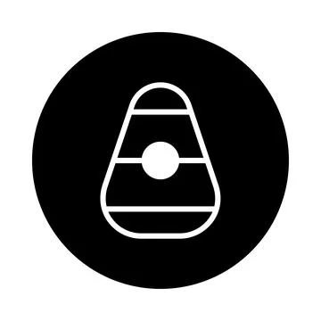 Minimalist candy corn vector design within a circular frame offering simpli.. Stock Illustration