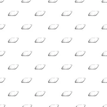 Minimalist car headlight pattern repeating on white background Stock Illustration