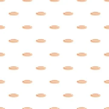 Minimalist ceramic plate pattern on white background Illustrazione stock