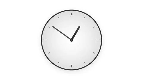 Minimalist Charcoal Gray Clock Icon with Rapidly Spinning Hands Deceleratin.. Stock-Footage 346006824