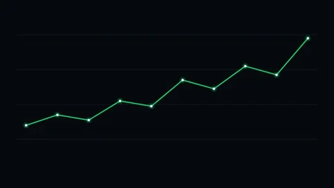 A minimalist chart showcasing declining data points on a dark background Видео 338310445