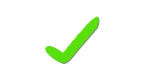 Minimalist Check Mark Animation, Simple Checkmark Symbol Motion Video stock 309965426