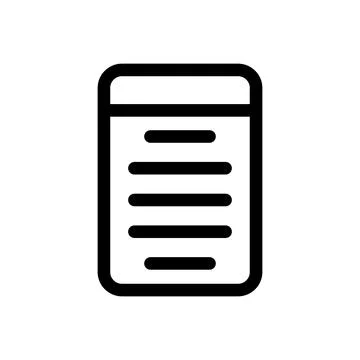 Minimalist Checklist Icon for Task Management and To Do List Interface Design Stock Illustration