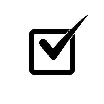 Minimalist checklist illustration featuring a to-do list with checked box Stockillustratie
