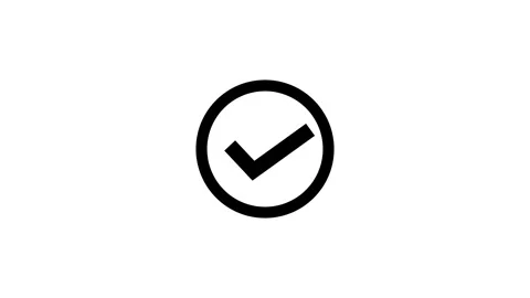 Minimalist checkmark completion animation. Video stock 331897756