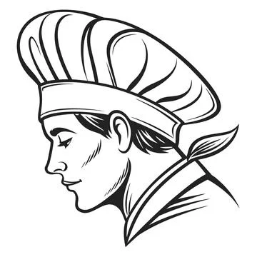 Minimalist Chef Hat Vector for Food Branding Stock Illustration