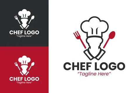 Minimalist Chef Logo Stock-Illustration