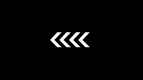 Minimalist chevron arrows moving left loop Stockbeeldmateriaal 328385907