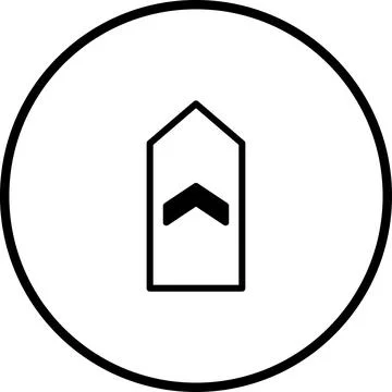 Minimalist Chevron Icon in a Circle for Navigation or User Interface Design Illustrazione stock