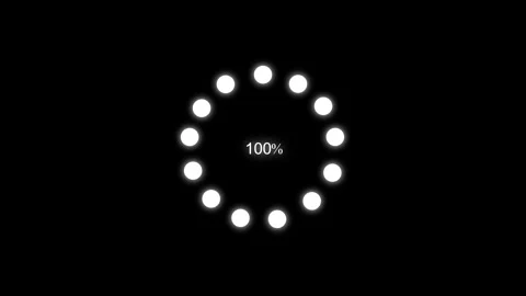 Minimalist circle loading animation on black background 動画素材 309888622