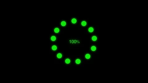 Minimalist circle loading animation on black background Stock Footage 309888628