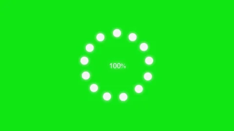 Minimalist circle loading animation on green background Vidéo 309888651