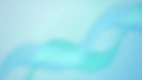 Minimalist circles and crosses drift in a seamless loop Stock Footage 343324701