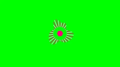 Minimalist circular audio spectrum visualizer on a vibrant green background Vídeos de archivo 340901579