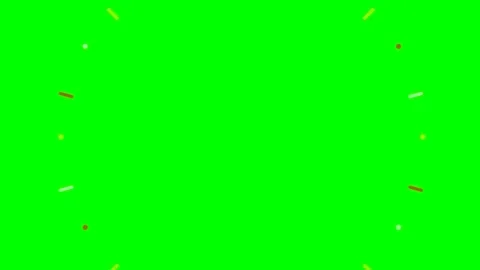 Minimalist circular border animation graphic elements on a green background Stock Footage 340903775