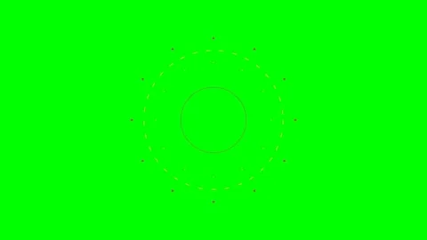 Minimalist circular dotted geometric pattern on a vibrant green background Stock Footage 341839402