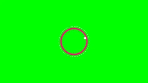 Minimalist circular graphic design element featuring a small white dot motion Stock Footage 340267468
