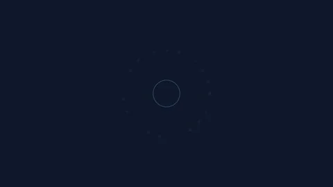 Minimalist circular interface design with dotted ring on dark blue background Stock Footage 339617341