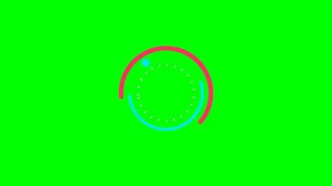 Minimalist circular loading animation element on a solid green background Stock Footage 340265070