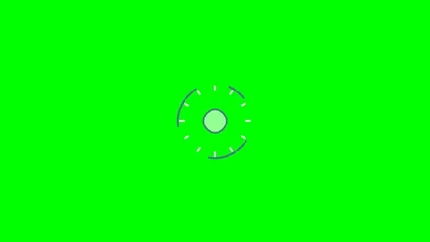 Minimalist circular loading animation element on a vibrant green background Stock Footage 340902926