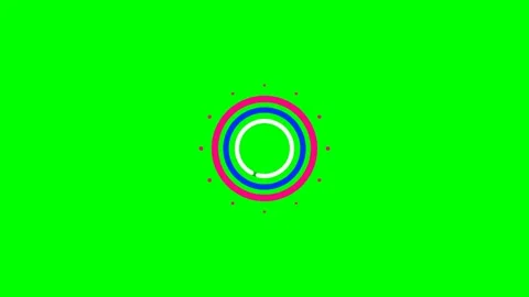 Minimalist circular loading animation element on a vibrant green screen bac.. Stock Footage 340903699