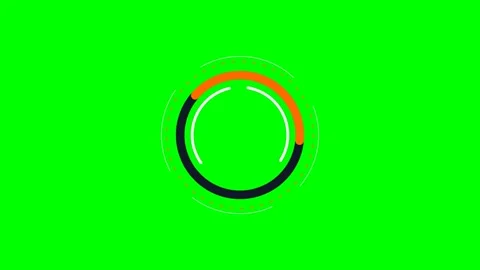 Minimalist circular loading animation element isolated on green background Stock Footage 341839138
