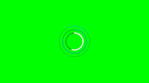 Minimalist circular loading animation icon on a vibrant green screen backgrou Stock Footage 340265033