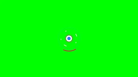 Minimalist circular loading animation icon on a vibrant green screen backgrou Stock Footage 340265944