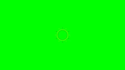 Minimalist circular loading animation icon on a vibrant green screen backgrou Stock Footage 340266488