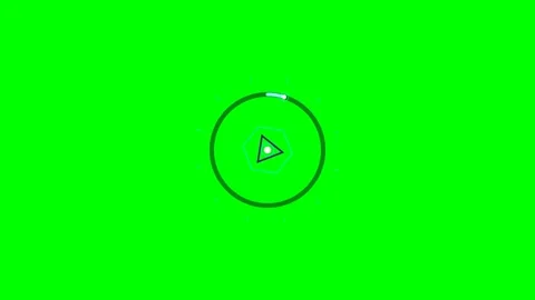 Minimalist circular loading animation icon on a vibrant green screen backgrou Stock Footage 340900545