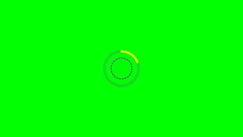 Minimalist circular loading animation icon on a bright chroma key background Stock Footage 340904147