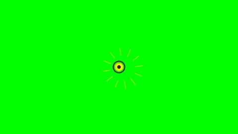 Minimalist circular loading icon animation on a bright green background Stock Footage 340266000