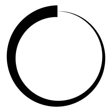 Minimalist circular loading icon, interface tech volume scale Stock Illustration