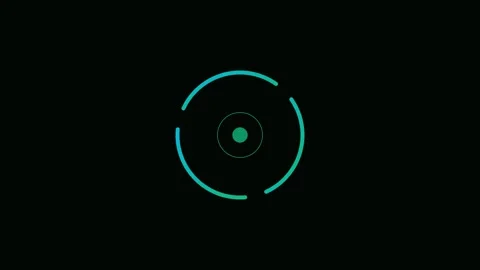 A minimalist circular loading icon with a vibrant blue and green gradient Stock Footage 338312058