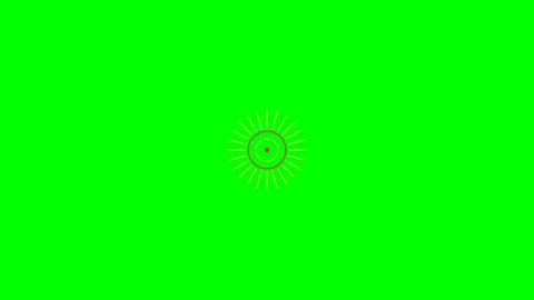 Minimalist circular loading icon with a vibrant green chroma key background Stock Footage 340903339