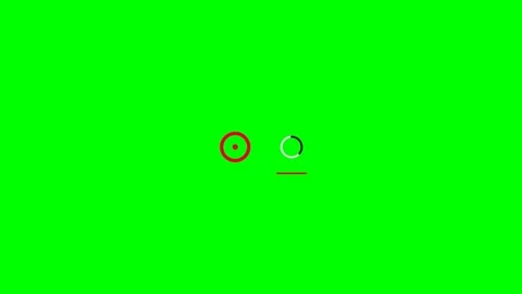 Minimalist circular loading icons displayed against a bright green background Stock Footage 341822435