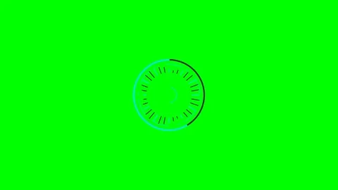 Minimalist circular loading indicator against a vibrant green screen backdrop Stock Footage 340903977