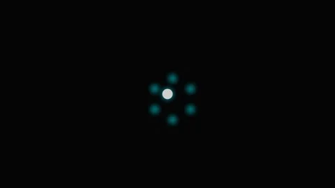 Minimalist circular loading indicator animation on a solid black background Stock Footage 339619311