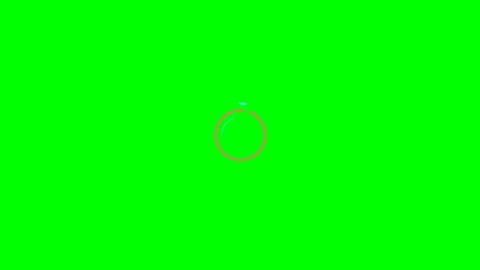 Minimalist circular loading indicator animation on a green screen background Stock Footage 340900620