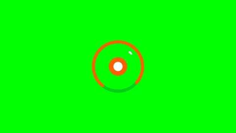 Minimalist circular loading indicator animation on a solid green background Stock Footage 340902855