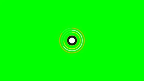 Minimalist circular loading indicator animation on a solid green background Stock Footage 340903527