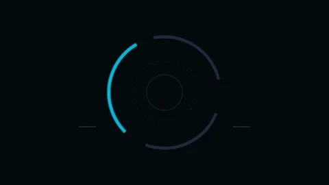 Minimalist circular loading indicator with a bright blue progress segment 스톡 동영상 339618941