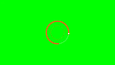 Minimalist circular loading indicator with a vibrant orange progress arc Stock Footage 340266015