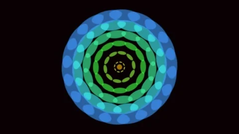 Minimalist Circular Loading Progress Animation with Rotating Colored Dots Видео 340341183